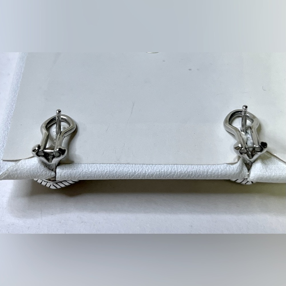 Judith Ripka Sterling Silver 925 Heart CZ Earrings - Picture 3 of 5